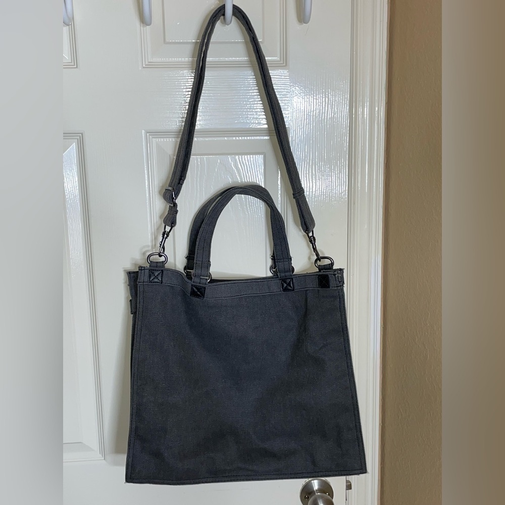 ROCK REVIVAL Gray Canvas Messenger Bag, Crossbody, Shoulder Tote13x16 - Picture 2 of 8